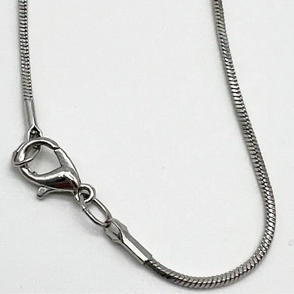 Louise Elliott Silver Tone Blue & Clear Crystal Swan Bird Pendant Necklace 29” - Picture 7 of 7